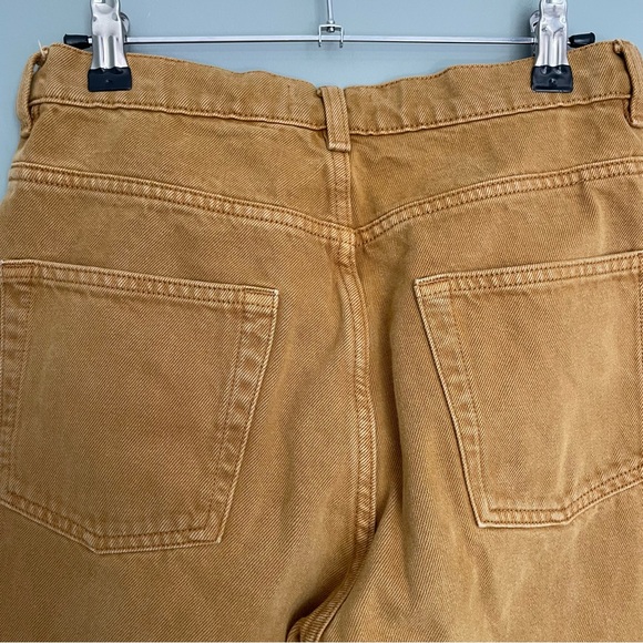 & Other Stories Straight Leg High Waist Jeans Mustard - Picture 9 of 16